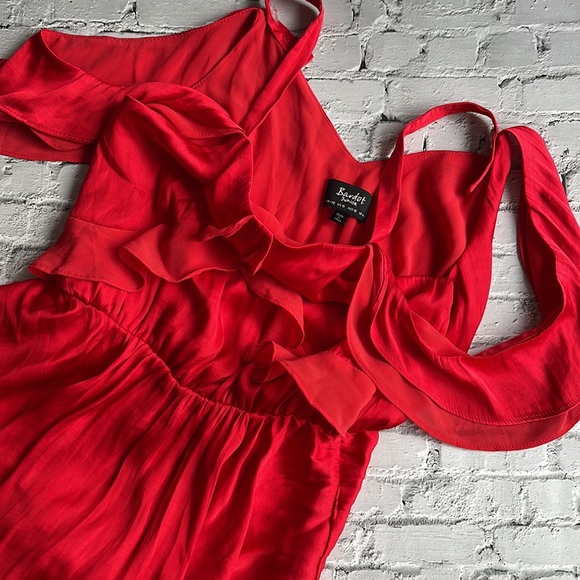 BARDOT JUNIOR | Red flounce high low off the shoulder dress - Picture 8 of 10